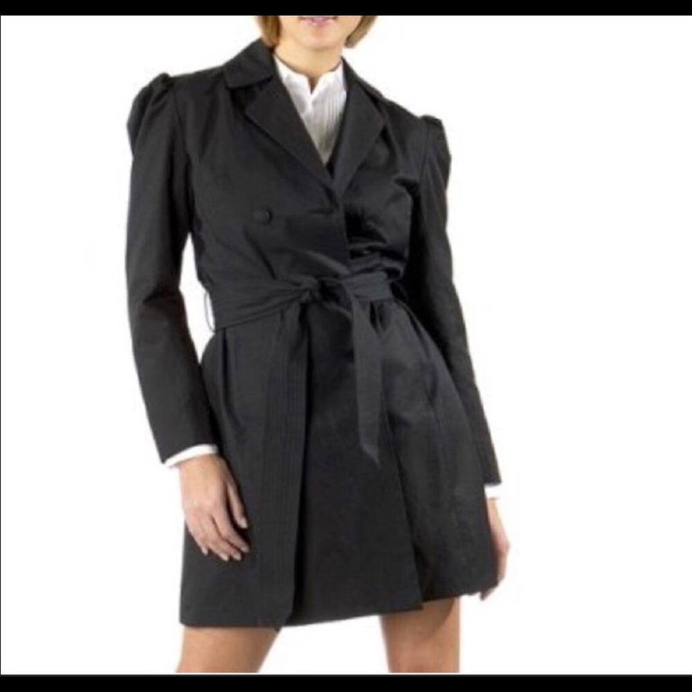 Gorgeous black trench like new!